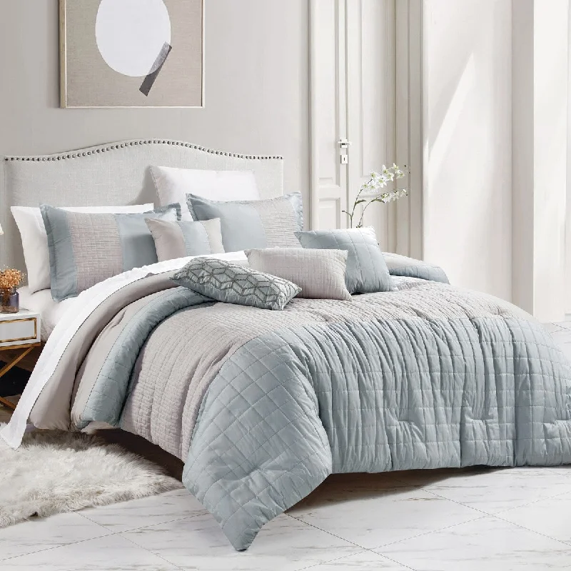 Synthetic - filled comforters like polyester for affordability and hypoallergenic propertiesKADIN Luxury 7 Piece Comforter Synthetic - filled comforters like polyester for affordability and hypoallergenic propertiesKADIN Luxury 7 Piece Comforter
