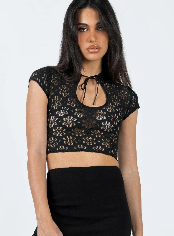 Amity Lace Top Black