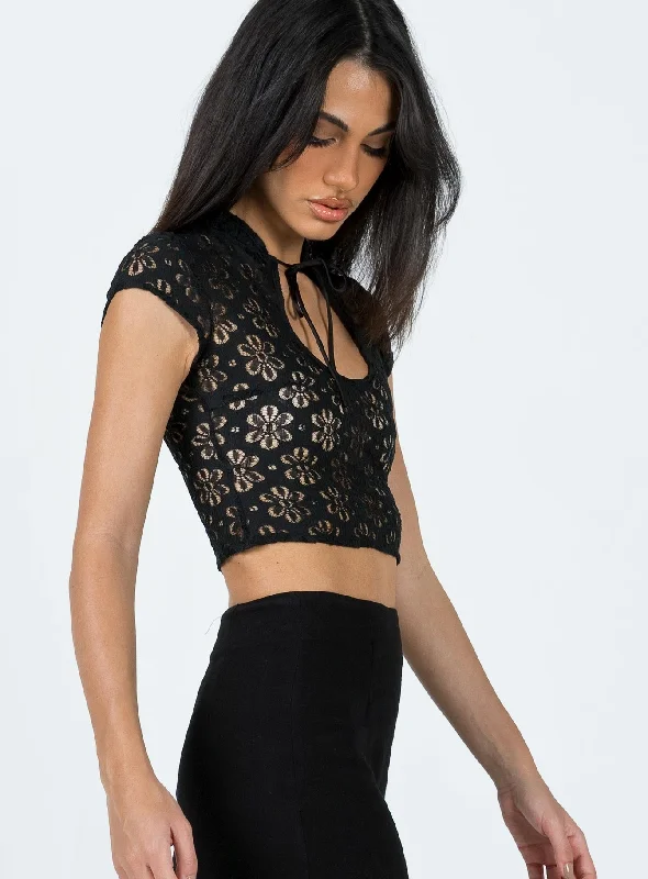 Amity Lace Top Black