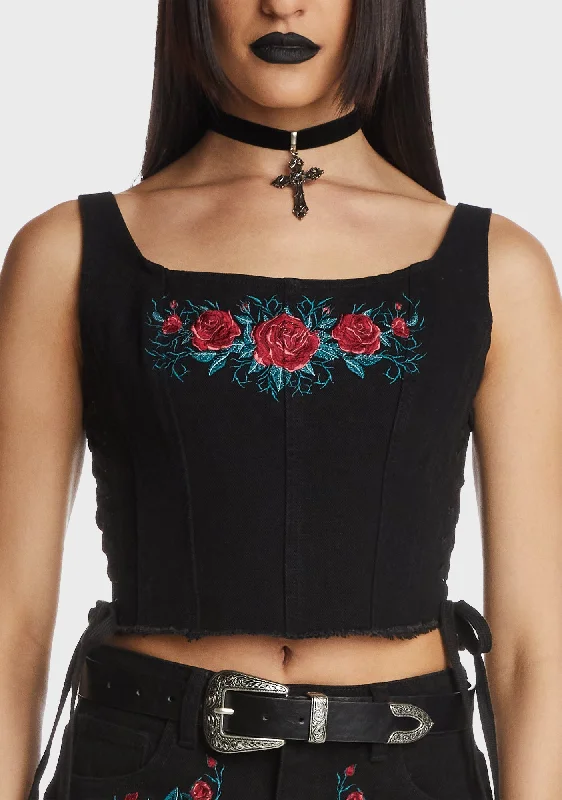 Grateful Heart Denim Bustier