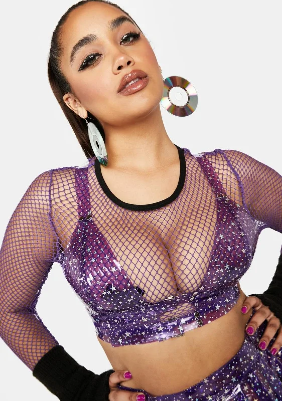 Plus Violet Chasing Starlight Vinyl Bustier