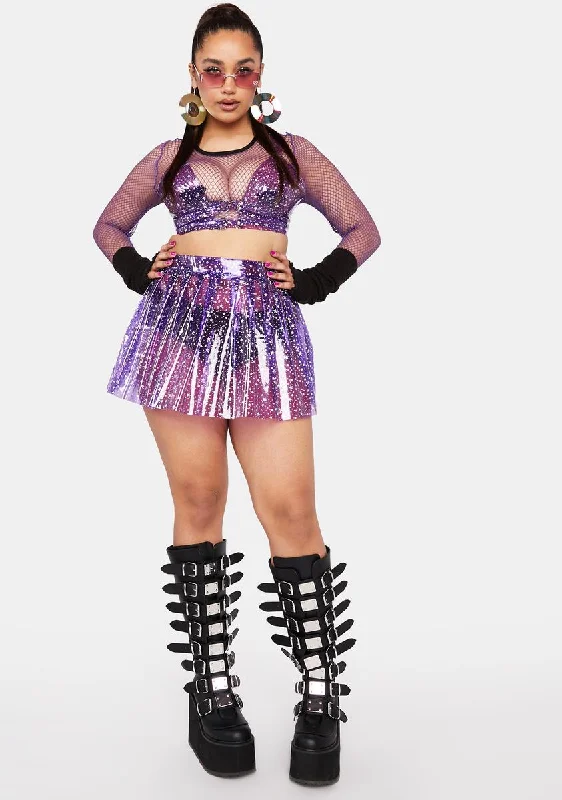 Plus Violet Chasing Starlight Vinyl Bustier