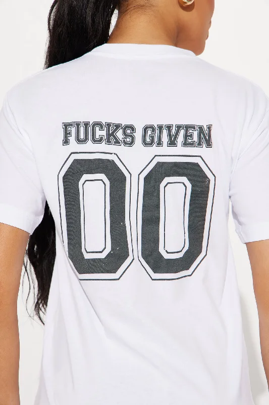 Team Zero Fucks Tshirt - White