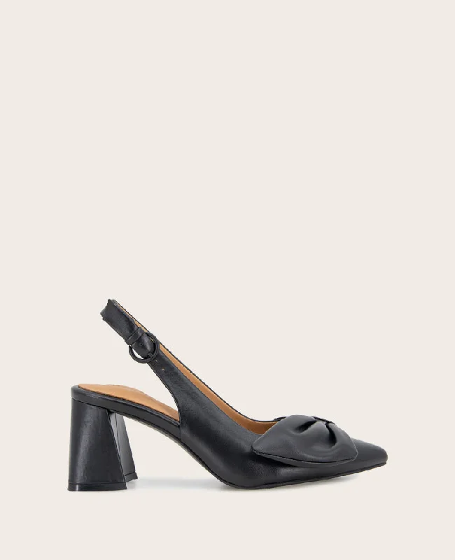 GENTLE SOULS - Diana Leather Bow Slingback Heel