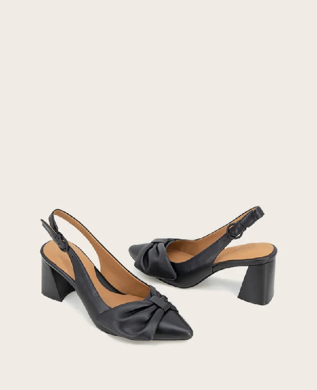 GENTLE SOULS - Diana Leather Bow Slingback Heel