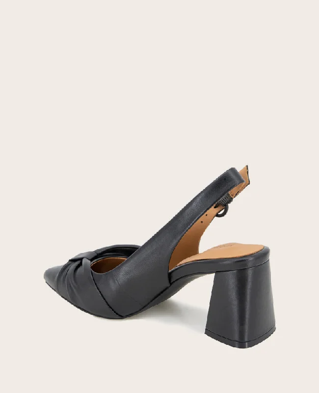 GENTLE SOULS - Diana Leather Bow Slingback Heel