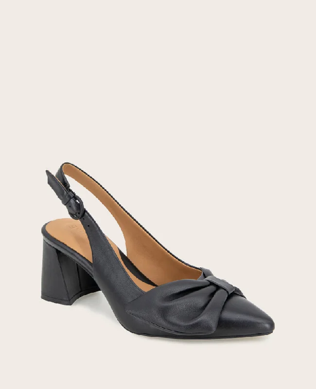 GENTLE SOULS - Diana Leather Bow Slingback Heel