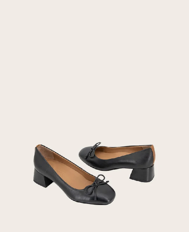 GENTLE SOULS - Lancine Leather Bow Heel