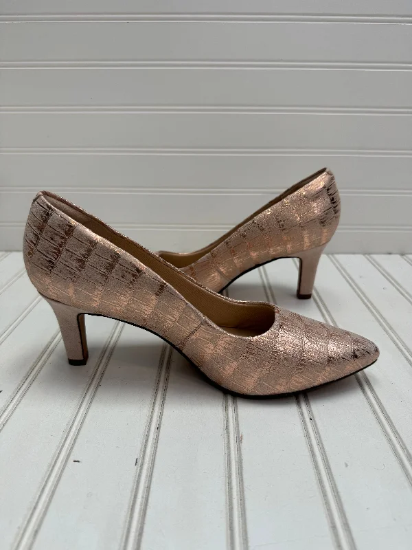 Shoes Heels Stiletto By Clarks In Rose Gold, Size: 8.5