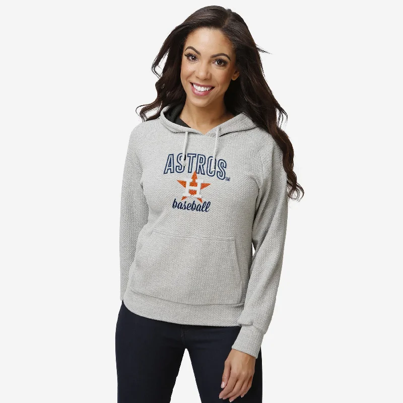 Houston Astros Womens Gray Woven Hoodie