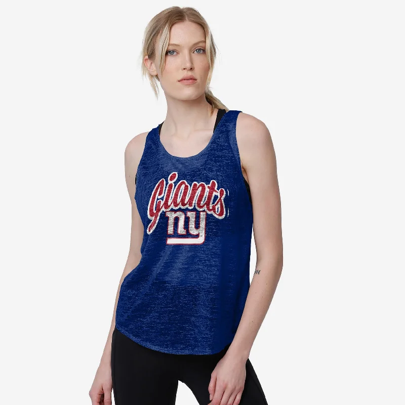 New York Giants Womens Burn Out Sleeveless Top