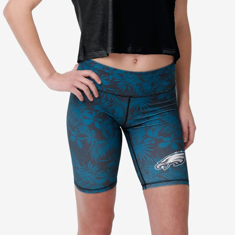 Philadelphia Eagles Womens Floral Bike Shorts