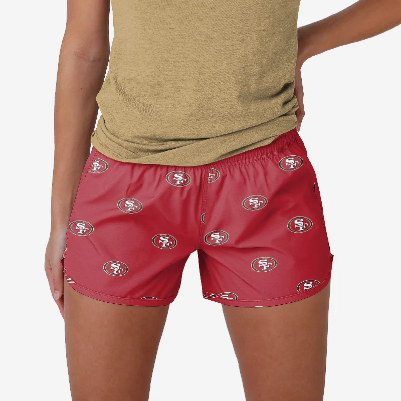 San Francisco 49ers Womens Mini Print Running Shorts