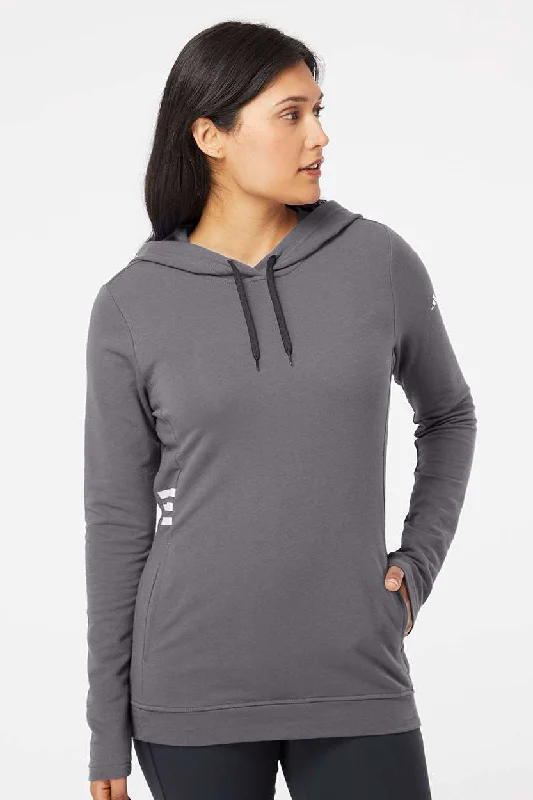 Adidas Womens Hooded Sweatshirt Hoodie - Grey - NEW