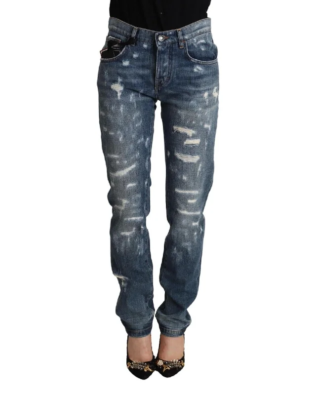 Dolce & Gabbana Distressed Denim Skinny Jeans