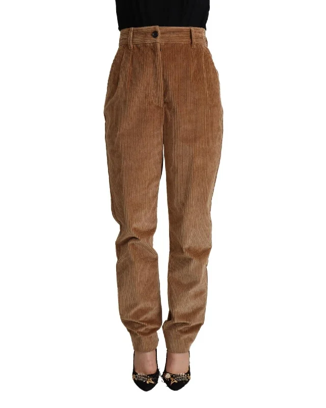 Dolce & Gabbana Corduroy High Waist Skinny Pants