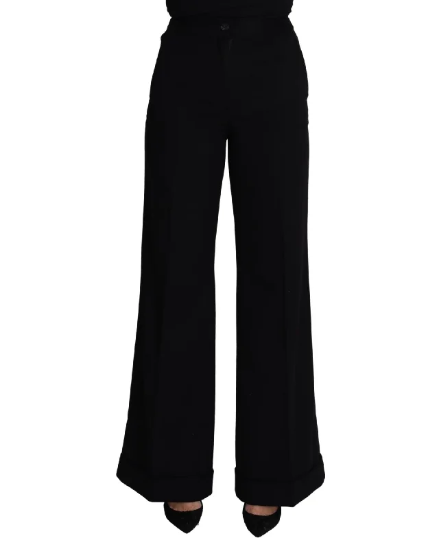 Dolce & Gabbana Wide Leg Cashmere Trouser Pants