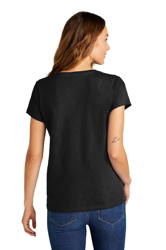 District Womens The Concert Short Sleeve V-Neck T-Shirt - Black