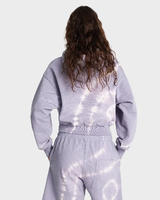 Emblem Cropped Hoodie - Easter Egg Tie Dye