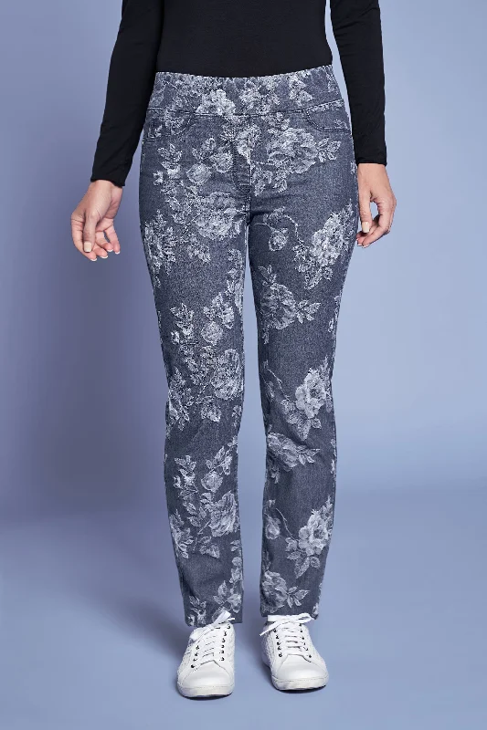 Bengajean® Jacquard Straight Leg - Floral Denim