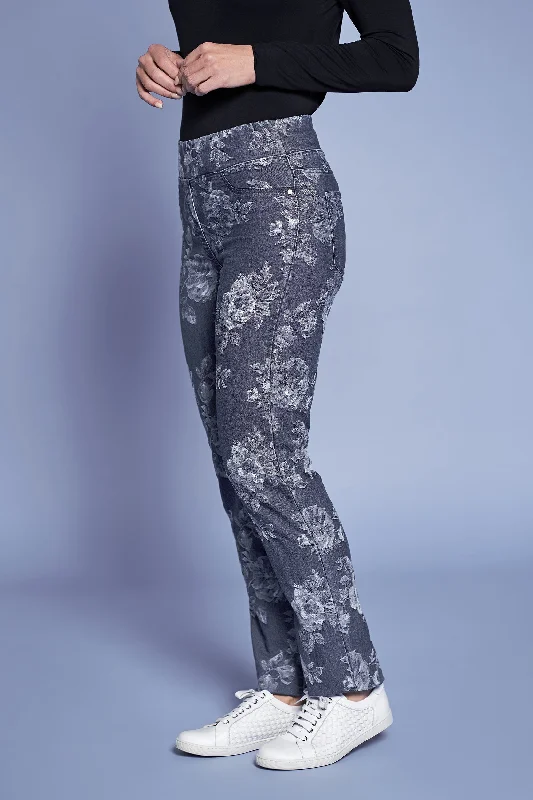 Bengajean® Jacquard Straight Leg - Floral Denim