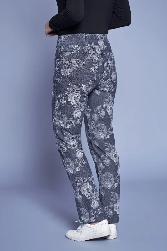 Bengajean® Jacquard Straight Leg - Floral Denim