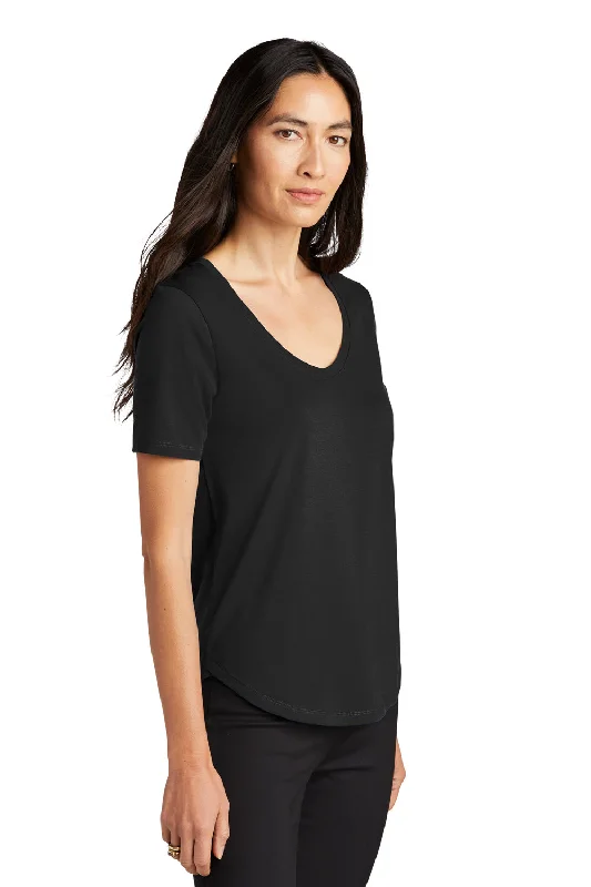 Mercer+Mettle Womens Moisture Wicking Short Sleeve Scoop Neck T-Shirt - Deep Black