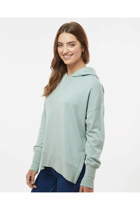 MV Sport Womens French Terry Hooded Sweatshirt Hoodie - Greenstone - NEW