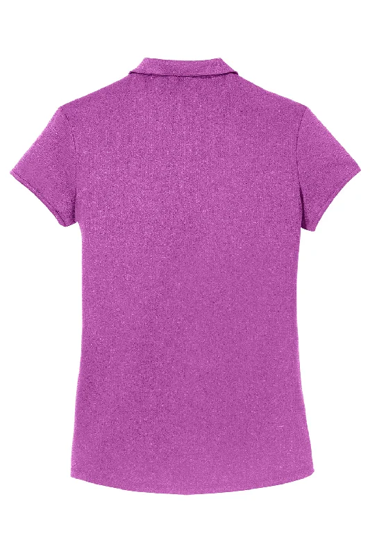 Port Authority Womens Trace Moisture Wicking Short Sleeve Polo Shirt - Heather Berry Pink