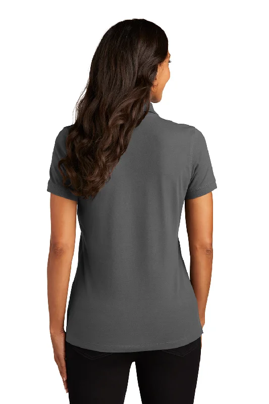 Port Authority Womens Wrinkle Resistant Short Sleeve Polo Shirt - Sterling Grey