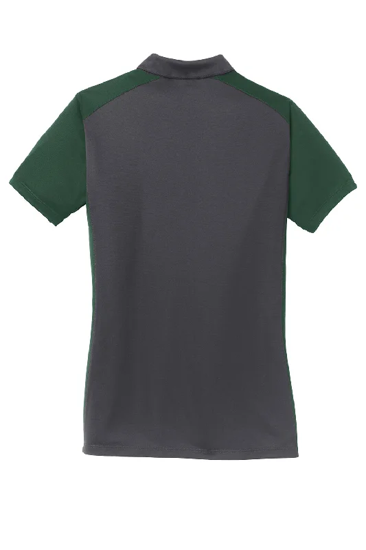 Sport-Tek Womens Sport-Wick Moisture Wicking Short Sleeve Polo Shirt - Iron Grey/Forest Green