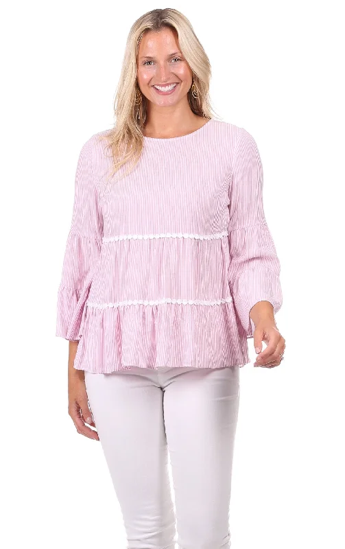 Charlie Top in Pink Stripe