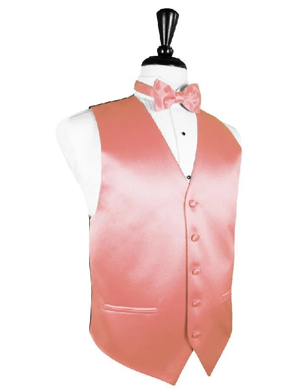 Coral Reef Luxury Satin Tuxedo Vest