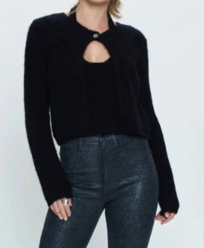 Emilie Halter Cardigan Set In Midnight