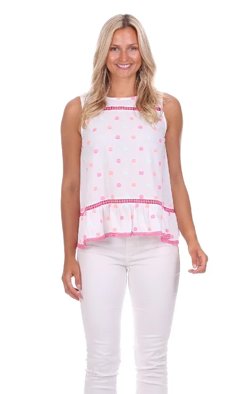 Gorda Top in Bright Polka Dot