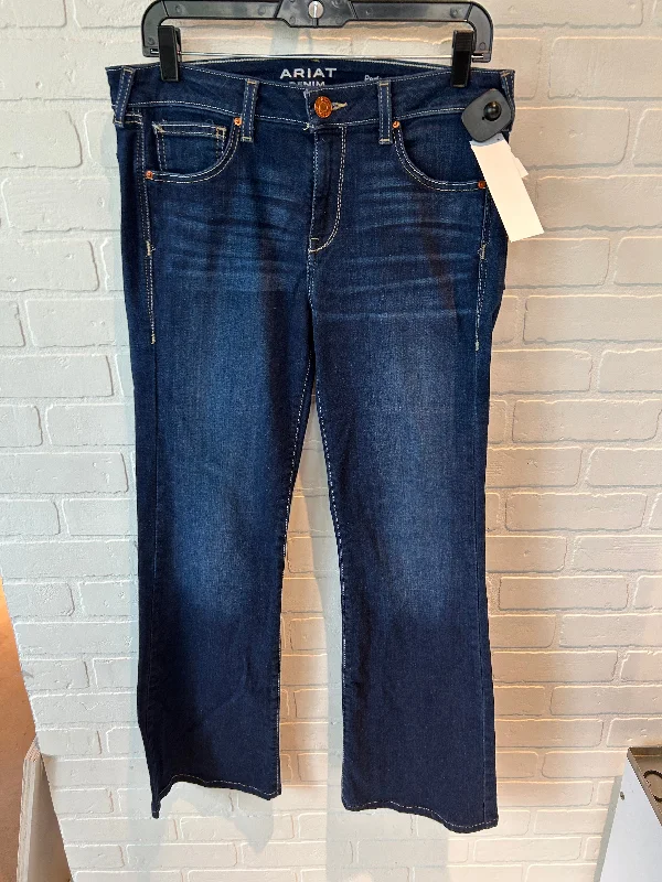 Jeans Flared By Ariat In Blue Denim, Size: 10