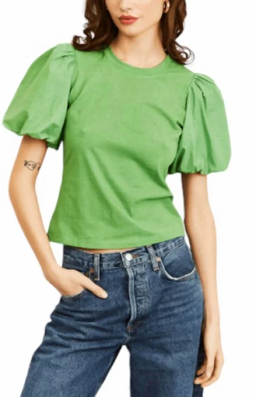 Lali Tee Top In Mantis Green