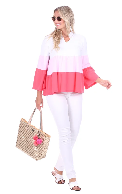 Tate Top in Pink Colorblock