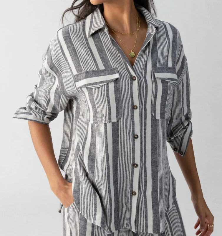 Variagated Stripe Top In White