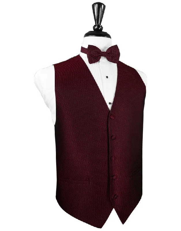 Wine Venetian Tuxedo Vest